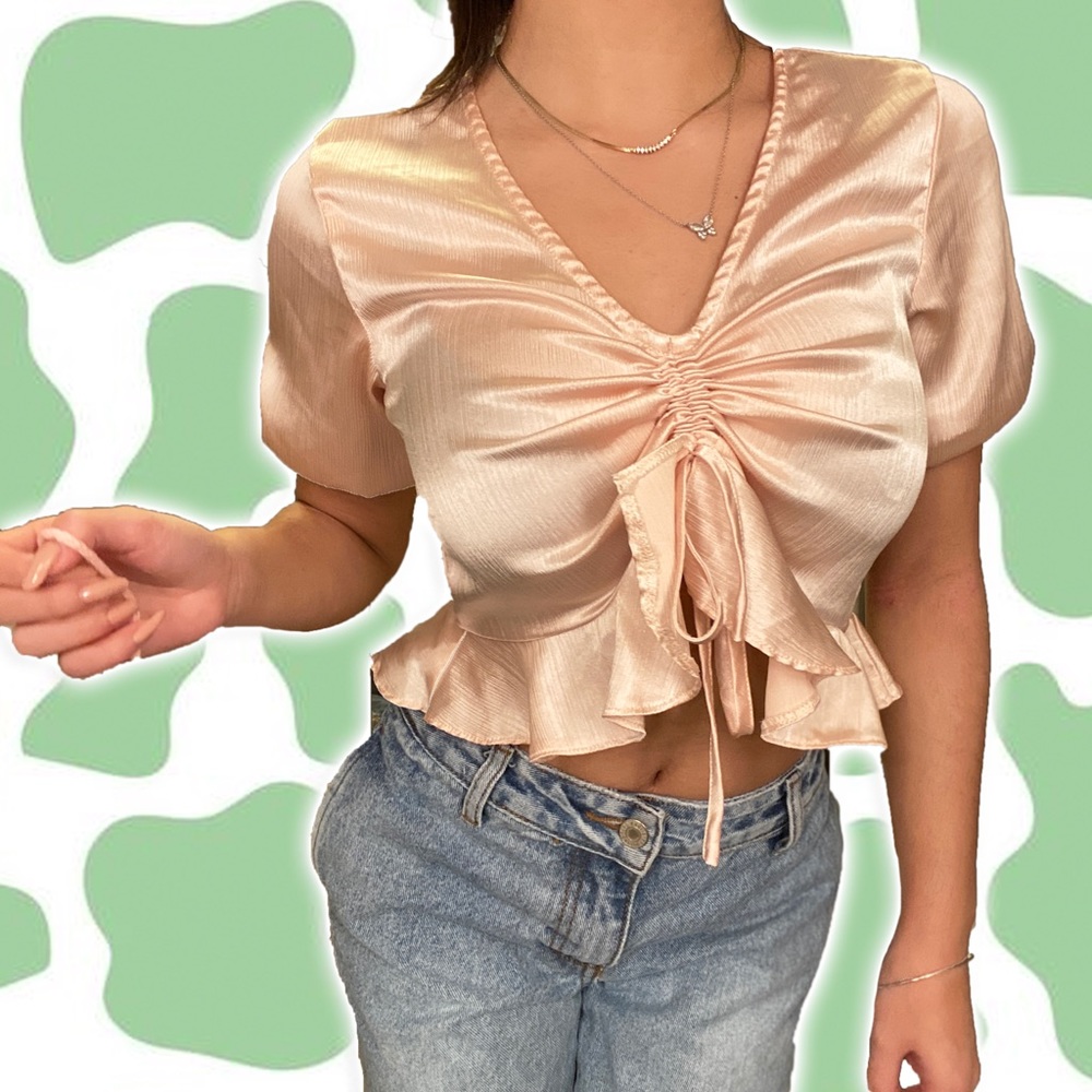 Silk Puff sleeve top